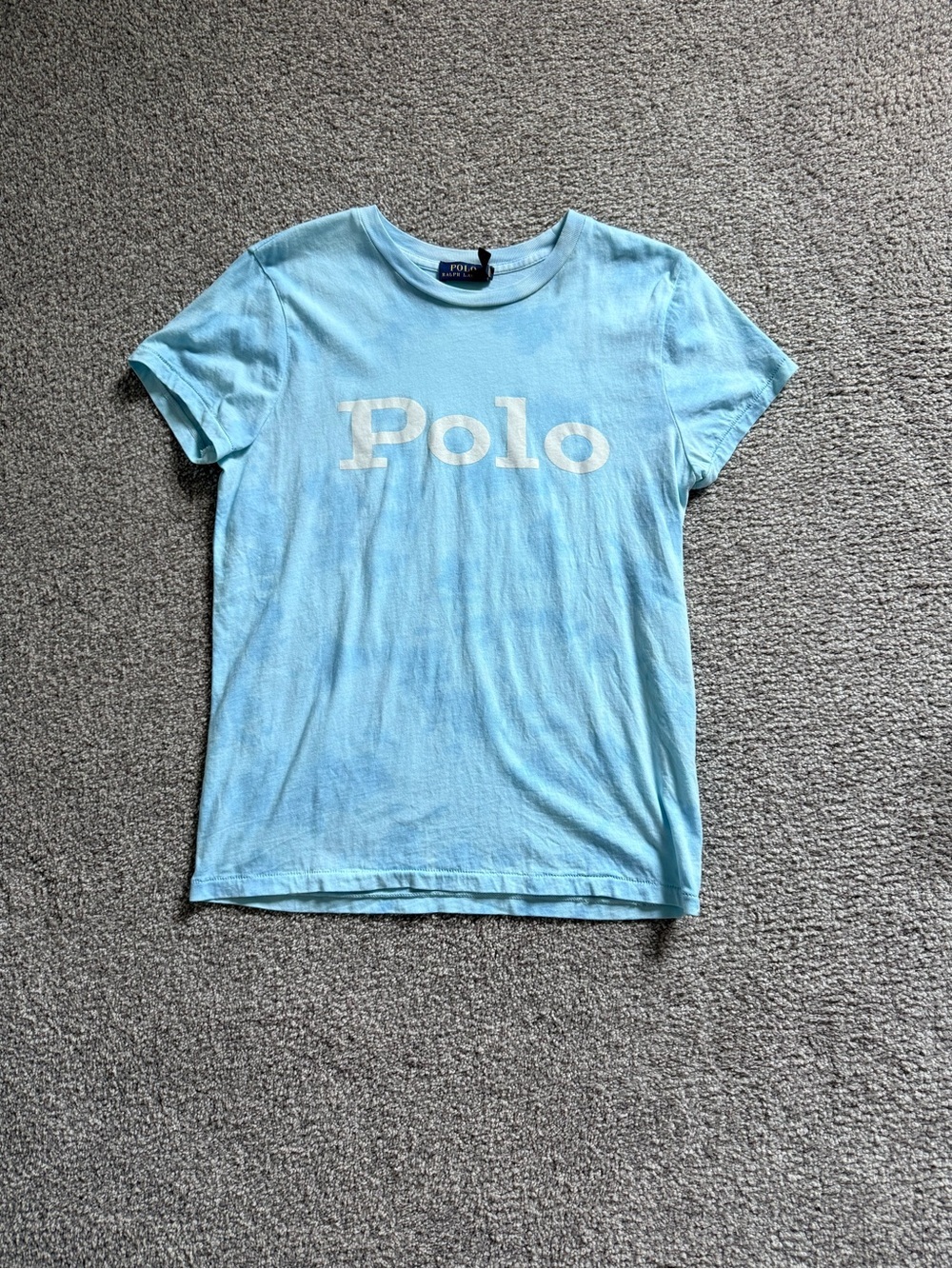 Ralph Lauren Polo Cloud Tye Dye Light Blue Short Sleeve Tee